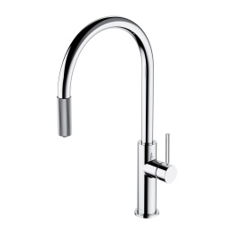 OMNIRES SWITCH SW9059CR - BATERIA KUCHENNA Z PODŁĄCZENIEM DO WODY FILTROWANEJ Z WYCIĄGANĄ WYLEWKĄ CHROM POŁYSK