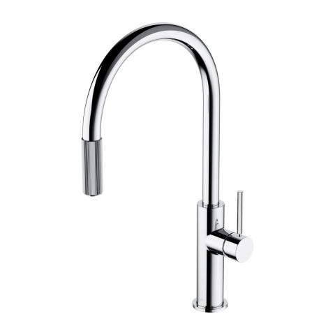 OMNIRES SWITCH SW9059CR - BATERIA KUCHENNA Z PODŁĄCZENIEM DO WODY FILTROWANEJ Z WYCIĄGANĄ WYLEWKĄ CHROM POŁYSK