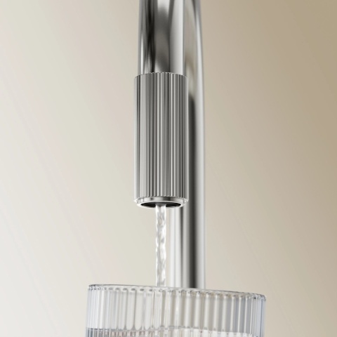 OMNIRES SWITCH SW9059CR - BATERIA KUCHENNA Z PODŁĄCZENIEM DO WODY FILTROWANEJ Z WYCIĄGANĄ WYLEWKĄ CHROM POŁYSK