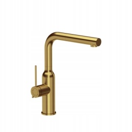 QUADRON ANGELINA 3573500_PVDG1 - BATERIA KUCHENNA STALOWA ZŁOTO SZCZOTKOWANE Z WYCIĄGANĄ WYLEWKĄ