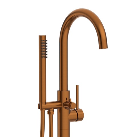 BALNEO BATERIA WANNOWA WOLNOSTOJĄCA PODŁOGOWA MIEDŹ SZCZOTKOWANA CASCADE MODEL 2 COPPER