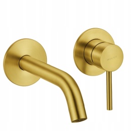 BALNEO BATERIA UMYWALKOWA PODTYNKOWA ZŁOTO SZCZOTKOWANE CASCADE MODEL 3 GOLD