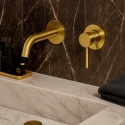 BALNEO BATERIA UMYWALKOWA PODTYNKOWA ZŁOTO SZCZOTKOWANE CASCADE MODEL 3 GOLD