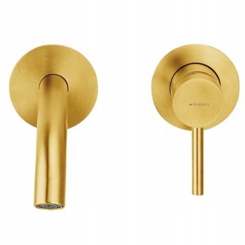 BALNEO BATERIA UMYWALKOWA PODTYNKOWA ZŁOTO SZCZOTKOWANE CASCADE MODEL 3 GOLD