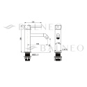 BALNEO BATERIA UMYWALKOWA STOJĄCA ZŁOTO SZCZOTKOWANE CASCADE MODEL 1 GOLD