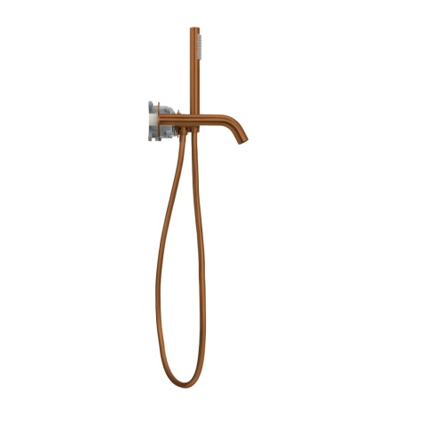 BALNEO BATERIA WANNOWA PODTYNKOWA 4-OTWOROWA MIEDŹ SZCZOTKOWANA CASCADE MODEL 3 COPPER