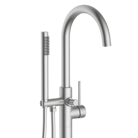 BALNEO BATERIA WANNOWA WOLNOSTOJĄCA PODŁOGOWA INOX SZCZOTKOWANY CASCADE MODEL 2 INOX