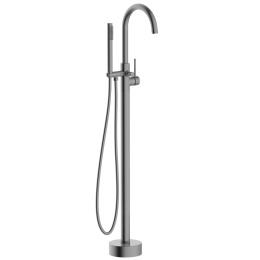 BALNEO BATERIA WANNOWA WOLNOSTOJĄCA PODŁOGOWA GRAFIT SZCZOTKOWANY CASCADE MODEL 2 GUN METAL