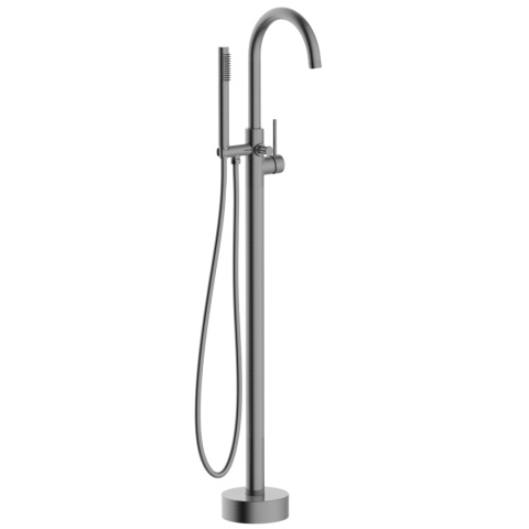 BALNEO BATERIA WANNOWA WOLNOSTOJĄCA PODŁOGOWA GRAFIT SZCZOTKOWANY CASCADE MODEL 2 GUN METAL