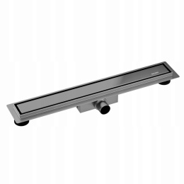 BALNEO DUPLEX GUN METAL NEXT 100 - ODPŁYW LINIOWY 100 CM GŁĘBOKI OSADNIK DWUSTRONNY, STAL NIERDZEWNA GRAFIT