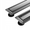 BALNEO DUPLEX GUN METAL NEXT 80 - ODPŁYW LINIOWY 80 CM GŁĘBOKI OSADNIK DWUSTRONNY, STAL NIERDZEWNA GRAFIT