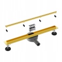 BALNEO SLIM LOW PROLINE GOLD 80 - ODPŁYW LINIOWY SLIM 80 CM, STAL NIERDZEWNA ZŁOTY SZCZOTKOWANY