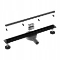 BALNEO SLIM LOW PROLINE BLACK 60 - ODPŁYW LINIOWY SLIM 60 CM, STAL NIERDZEWNA CZARNY MAT