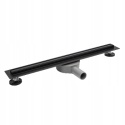 BALNEO SLIM LOW PROLINE BLACK 60 - ODPŁYW LINIOWY SLIM 60 CM, STAL NIERDZEWNA CZARNY MAT