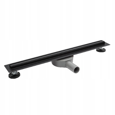 BALNEO SLIM LOW PROLINE BLACK 60 - ODPŁYW LINIOWY SLIM 60 CM, STAL NIERDZEWNA CZARNY MAT