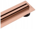 BALNEO SLIM LOW PROLINE COPPER 90 - ODPŁYW LINIOWY SLIM 90 CM, STAL NIERDZEWNA MIEDŹ SZCZOTKOWANA
