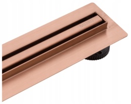 BALNEO SLIM LOW PROLINE COPPER 90 - ODPŁYW LINIOWY SLIM 90 CM, STAL NIERDZEWNA MIEDŹ SZCZOTKOWANA