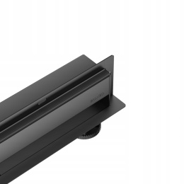 BALNEO W-DRAIN NEXT BLACK 80 - ODPŁYW LINIOWY ŚCIENNY CZARNY MAT 80 CM DWUSTRONNY STAL NIERDZEWNA