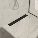 BALNEO WALL AND FLOOR BLACK 90 - ODPŁYW LINIOWY PRZYŚCIENNY 90 CM GŁĘBOKI OSADNIK DWUSTRONNY CZARNY MAT