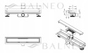 BALNEO WALL AND FLOOR GOLD 100 - ODPŁYW LINIOWY PRZYŚCIENNY 100 CM GŁĘBOKI OSADNIK DWUSTRONNY ZŁOTY SZCZOTKOWANY