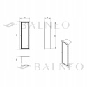 BALNEO WALL-BOX BRUSH L PRAWY - SZAFKA PODTYNKOWA NA SZCZOTKĘ WC I PAPIER PRAWA DO ZABUDOWY