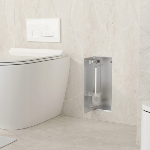 BALNEO WALL-BOX BRUSH S LEWY - SZAFKA PODTYNKOWA NA SZCZOTKĘ WC I PAPIER LEWA DO ZABUDOWY