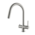 BLUE WATER CYRUS 4-DROŻNA STAL - BATERIA ZLEWOZMYWAKOWA Z PODŁĄCZENIEM DO FILTRA Z WYCIĄGANĄ WYLEWKĄ STAL