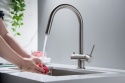 BLUE WATER CYRUS 4-DROŻNA STAL - BATERIA ZLEWOZMYWAKOWA Z PODŁĄCZENIEM DO FILTRA Z WYCIĄGANĄ WYLEWKĄ STAL
