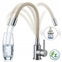 KUCHINOX NAVIRA B53 461D - BATERIA ZLEWOZMYWAKOWA Z ELASTYCZNĄ WYLEWKĄ CHROM BEŻOWA