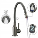 KUCHINOX NAVIRA B53 961E - BATERIA ZLEWOZMYWAKOWA Z ELASTYCZNĄ WYLEWKĄ GRAFIT