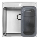 LAVEO BESOS SLB 010Z - ZLEWOZMYWAK STALOWY WPUSZCZANY Z OTWOREM 1-KOMOROWY 49X48 CM INOX