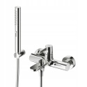 LAVEO CONE BVC 011D - BATERIA WANNOWA ŚCIENNA Z ZESTAWEM NATRYSKOWYM CHROM