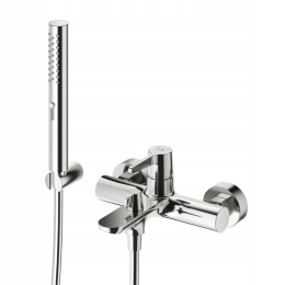 LAVEO CONE BVC 011D - BATERIA WANNOWA ŚCIENNA Z ZESTAWEM NATRYSKOWYM CHROM