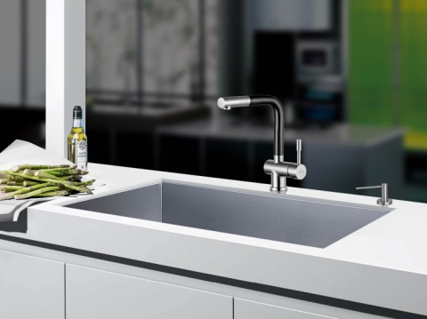 BLUE WATER CORSA INOX CZARNY MAT - BATERIA ZLEWOZMYWAKOWA Z WYCIĄGANĄ WYLEWKĄ INOX CZARNY MAT BLUE WATER CORSA INOX CZARNY MAT - BATERIA ZLEWOZMYWAKOWA Z WYCIĄGANĄ WYLEWKĄ INOX CZARNY MAT