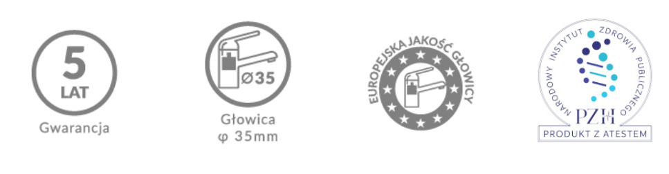 BATERIA PRYSZNICOWA BIAŁA KUCHINOX DIMA BQD 640D BATERIA PRYSZNICOWA BIAŁA KUCHINOX DIMA BQD 640D